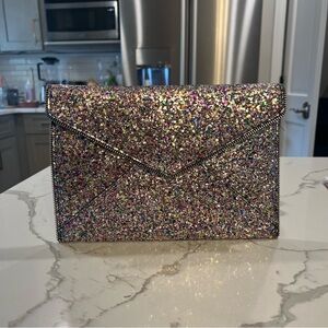 Rebecca Minkoff Silver Glitter Clutch